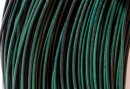 Antilopenlederband, 2,5mm, dunkelgrün, rund, 100m Bund