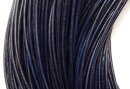 Antilopenlederband, 2,5mm, dunkelblau,  rund, 100m Bund