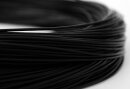 Antilopenlederband, 2,5mm, schwarz, rund, 100m Bund