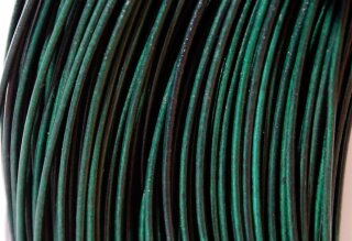 1,5mm Antilopenlederband, dunkelgrün, rund